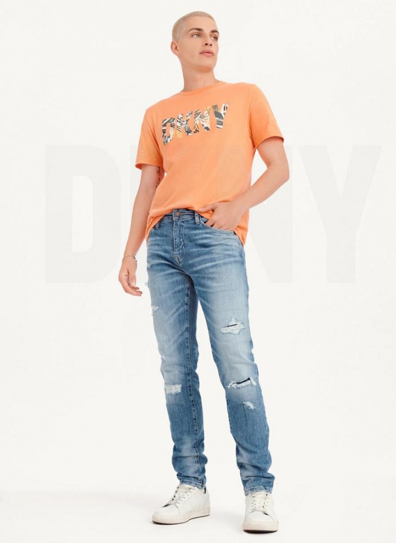 DKNY Destructed Denim Jeans Herren Hellblau | Austria_D0128