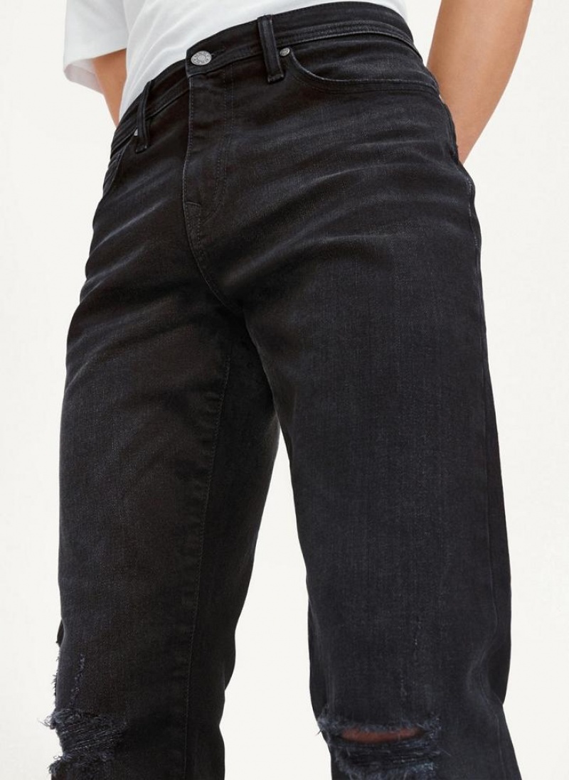 DKNY Destructed Denim Jeans Herren Schwarz | Austria_D1075