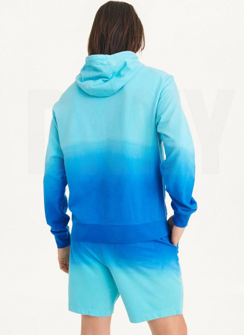 DKNY Dipped Ombre Hoodies Herren Blau | Austria_D1673