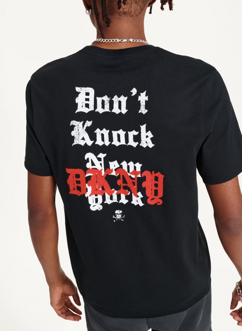 DKNY Don't Knock New York T-shirts Herren Schwarz | Austria_D0250