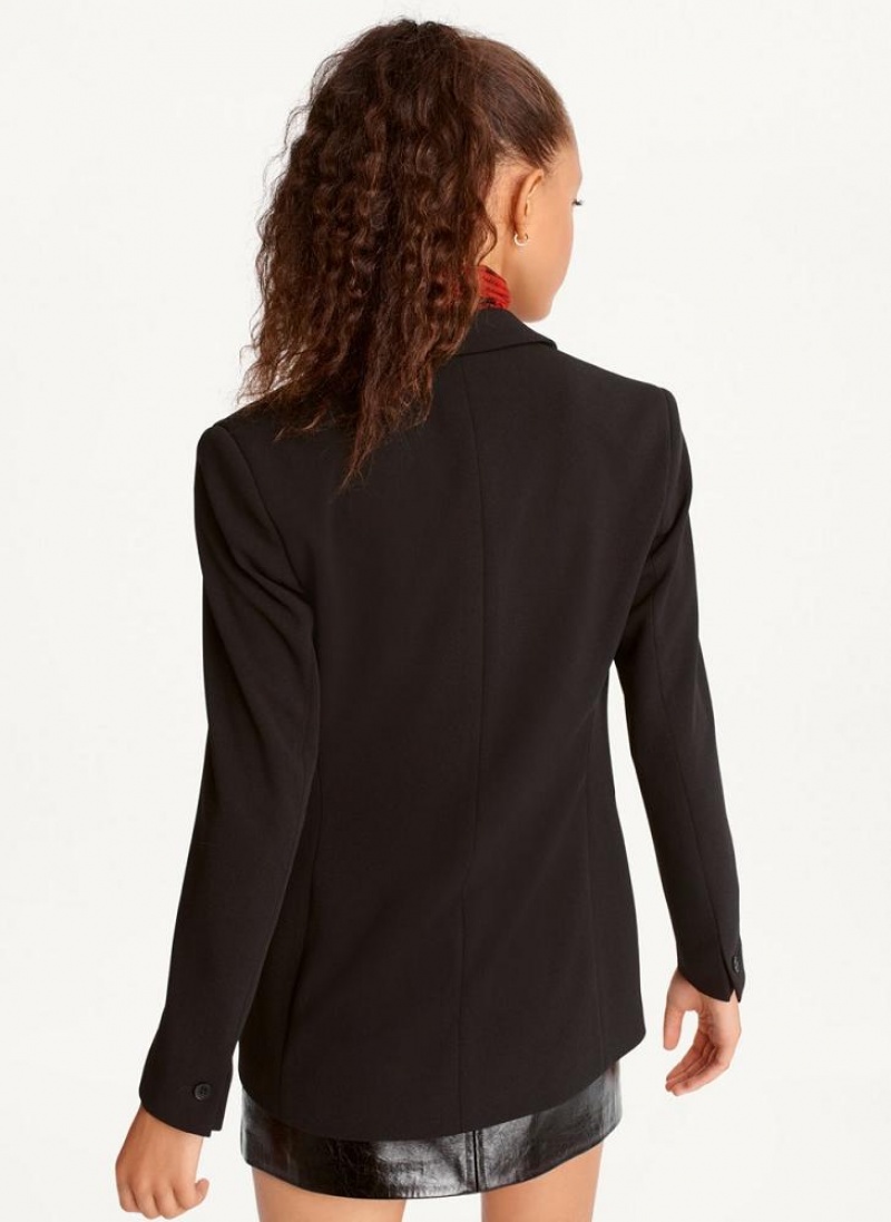 DKNY Double Breasted Blazer Damen Schwarz | Austria_D0726