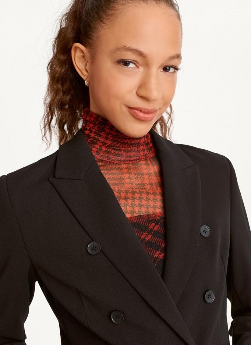 DKNY Double Breasted Blazer Damen Schwarz | Austria_D0726