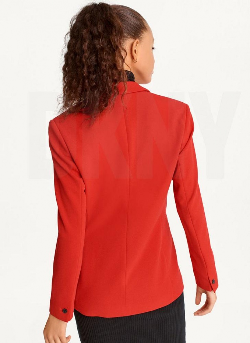 DKNY Double Breasted Blazer Damen Tiefesrot | Austria_D1613