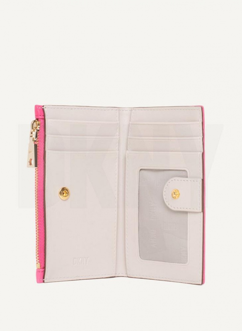 DKNY Elsa Bifold Card Holder Geldbörse Damen Rosa | Austria_D0990