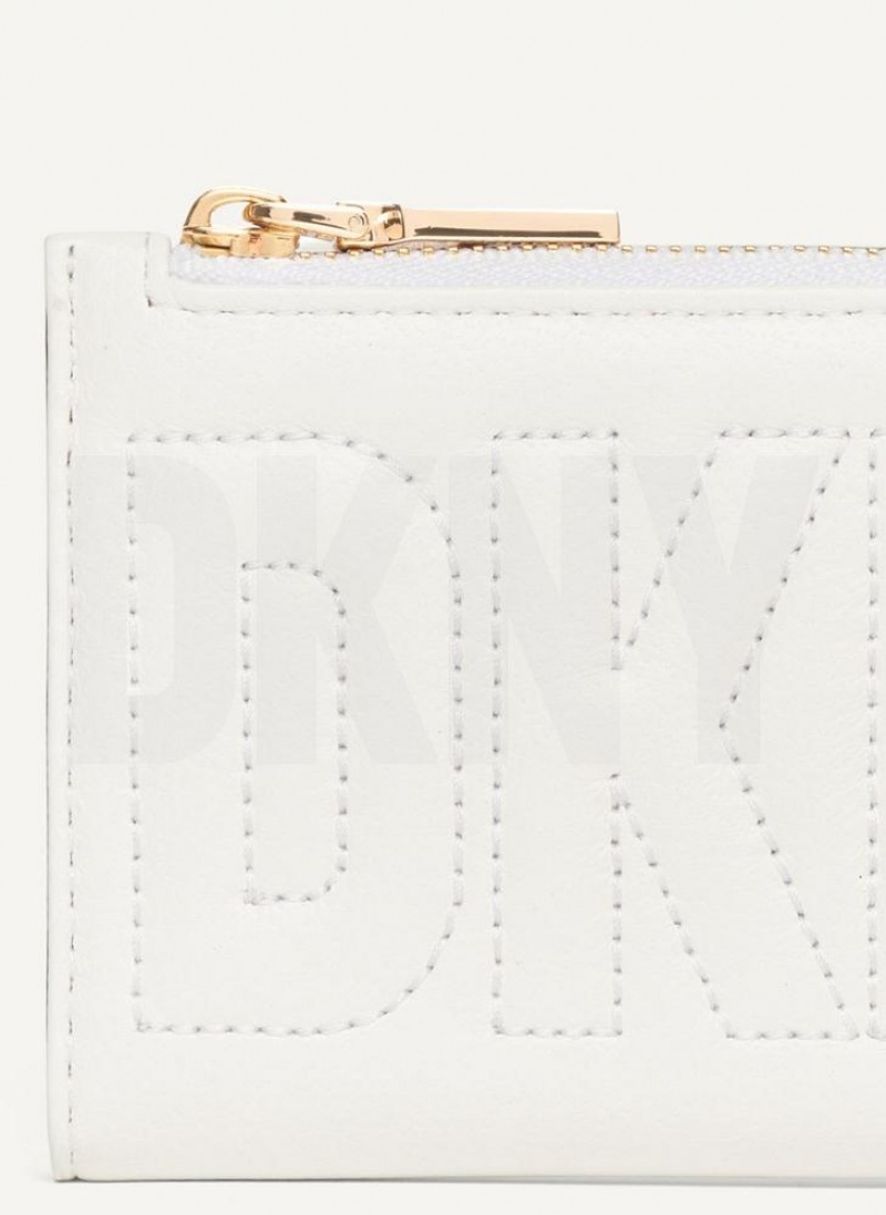 DKNY Elsa Bifold Card Holder Geldbörse Damen Weiß | Austria_D0186