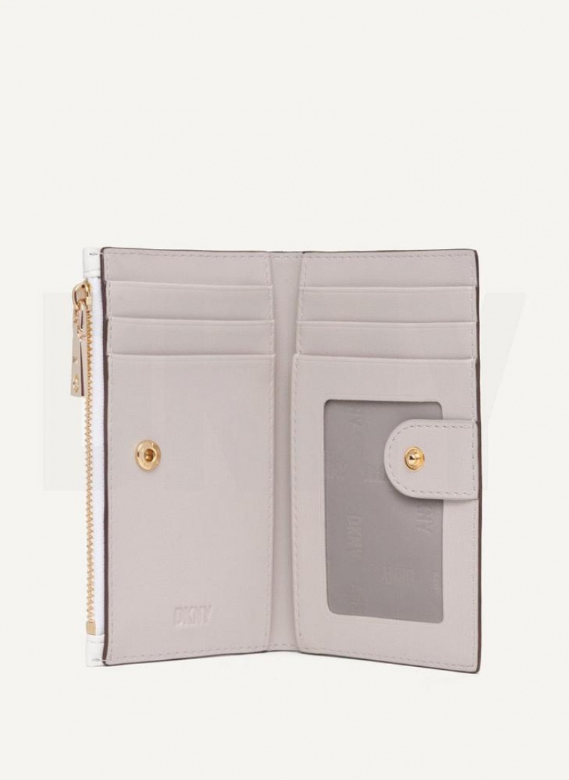 DKNY Elsa Bifold Card Holder Geldbörse Damen Weiß | Austria_D0186