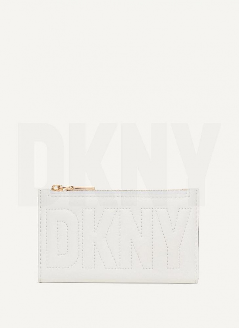 DKNY Elsa Bifold Card Holder Geldbörse Damen Weiß | Austria_D0186