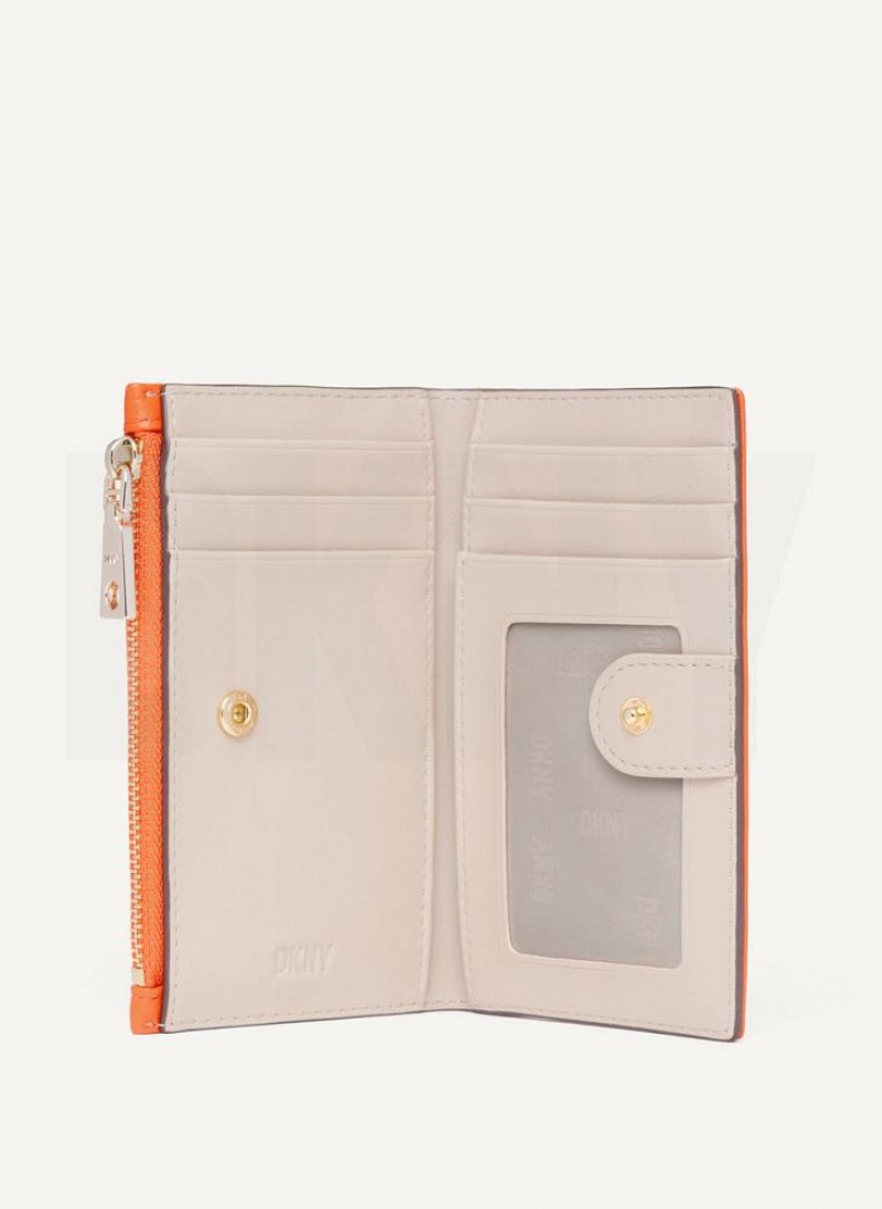 DKNY Elsa Bifold Card Holder Geldbörse Damen Orange | Austria_D1297