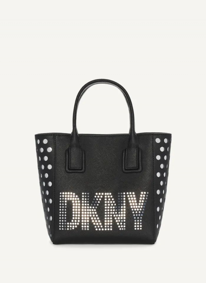 DKNY Essex Saffiano Small Tragetaschen Damen Schwarz | Austria_D1386