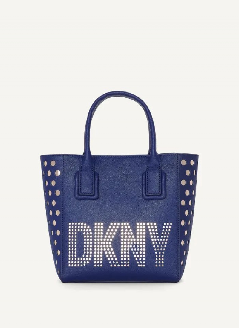 DKNY Essex Saffiano Small Tragetaschen Damen Blau | Austria_D0353