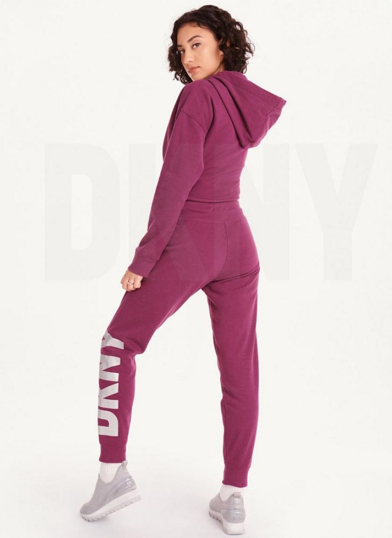 DKNY Exploded Logo Jogginghose Damen Lila | Austria_D1451