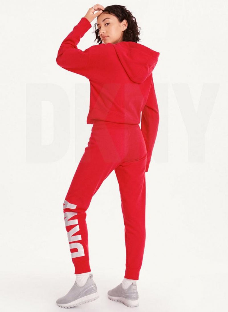 DKNY Exploded Logo Jogginghose Damen Rot | Austria_D0792