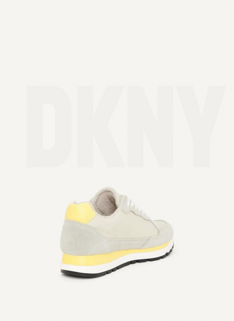 DKNY Exploded Logo Retro Sneakers Damen Grau | Austria_D0670