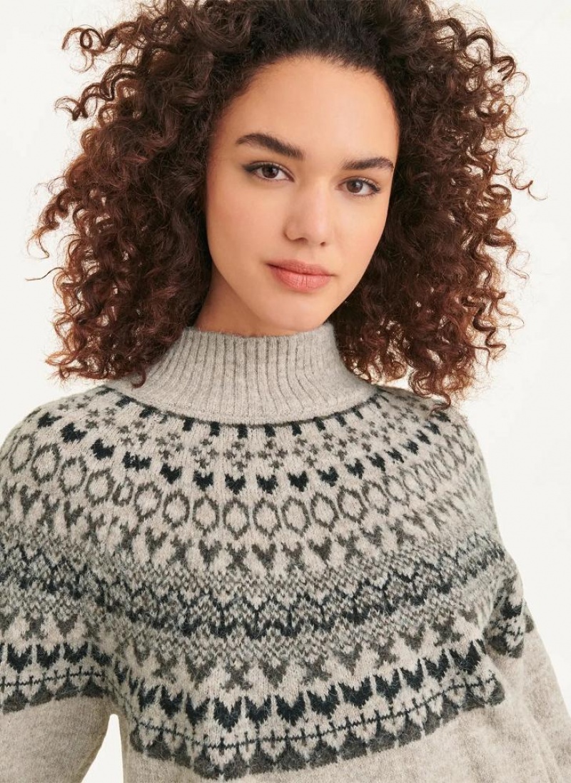 DKNY Fair Isle Pullover Damen Beige | Austria_D1031