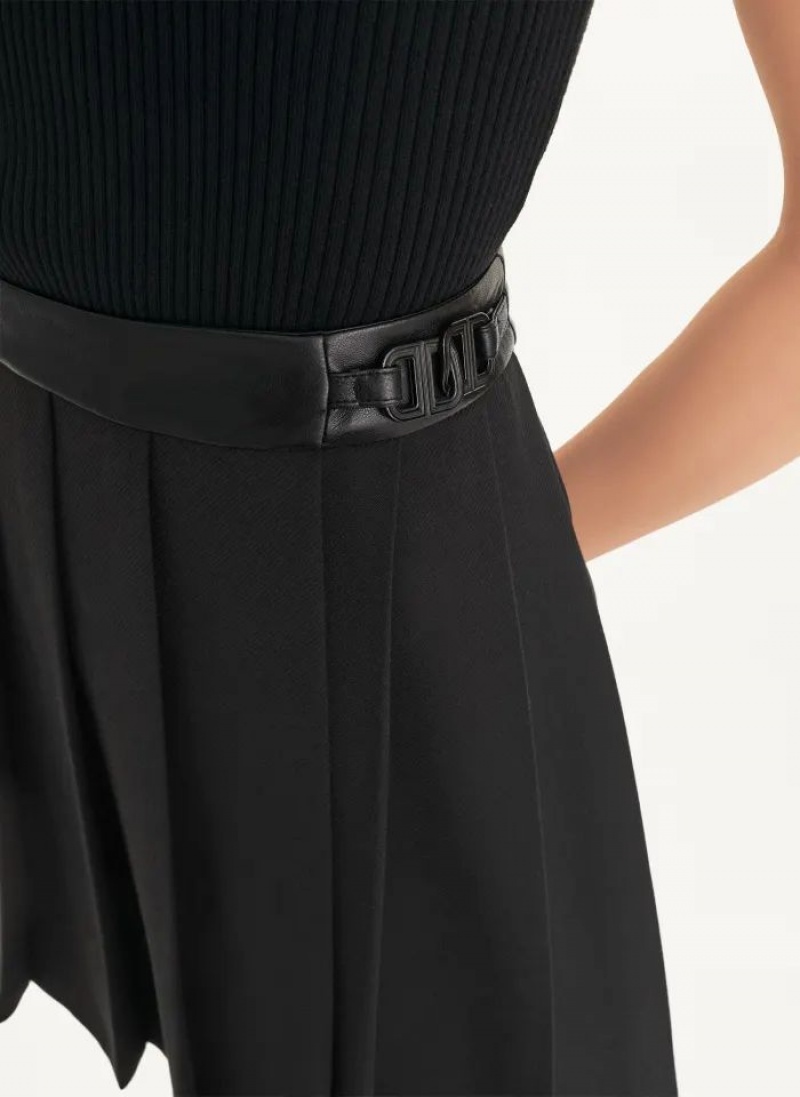 DKNY Falten Mini Röcke Damen Schwarz | Austria_D1690