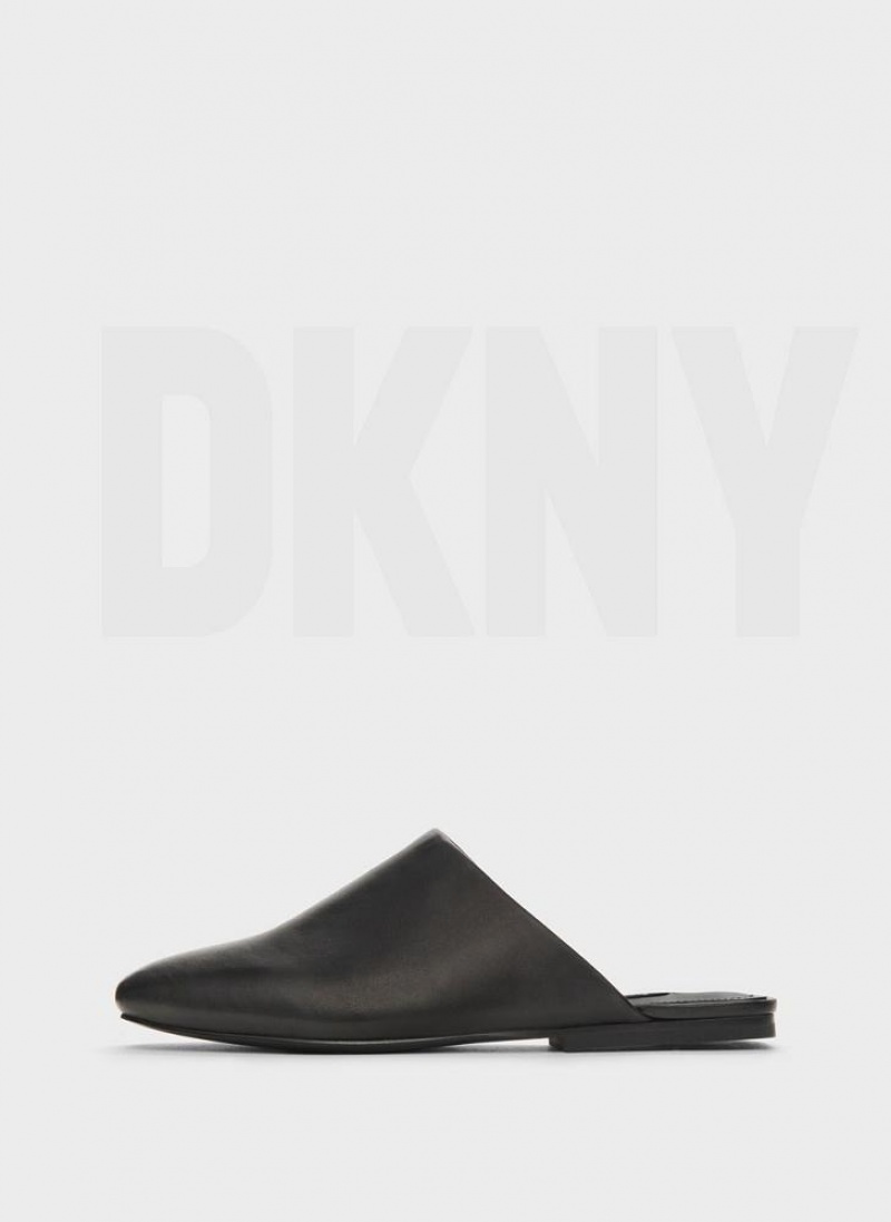 DKNY Flache Pantoletten Damen Schwarz | Austria_D0967