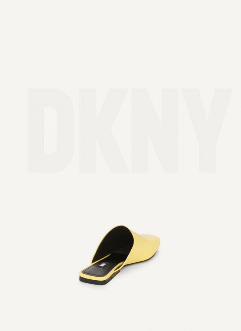 DKNY Flache Pantoletten Damen Zitrone | Austria_D0849