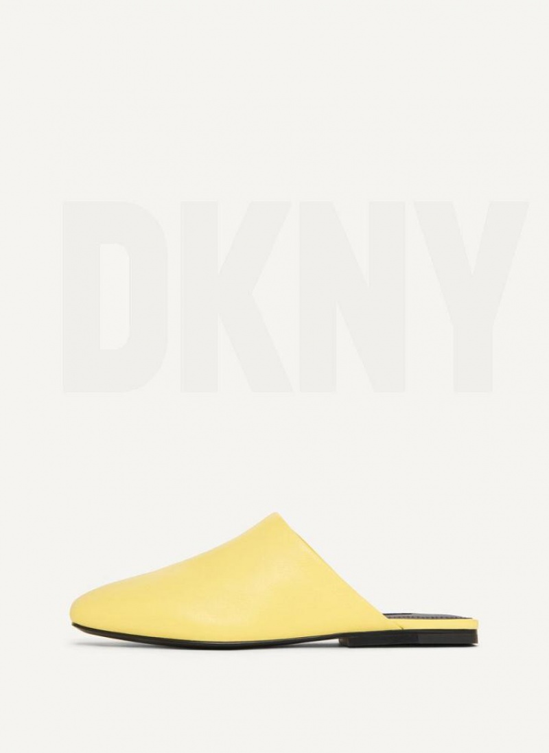 DKNY Flache Pantoletten Damen Zitrone | Austria_D0849