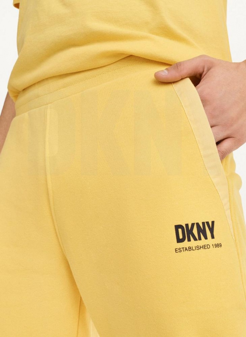 DKNY French Terry Hose Herren Gelb | Austria_D0117