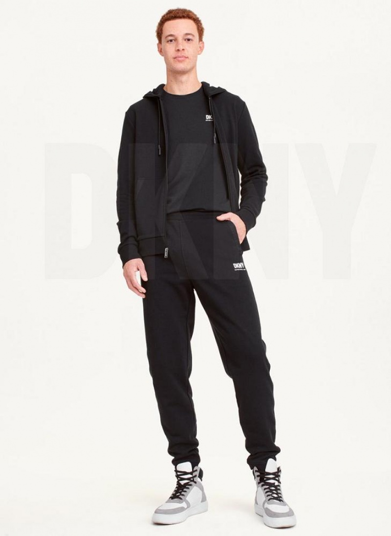 DKNY French Terry Hose Herren Schwarz | Austria_D0747