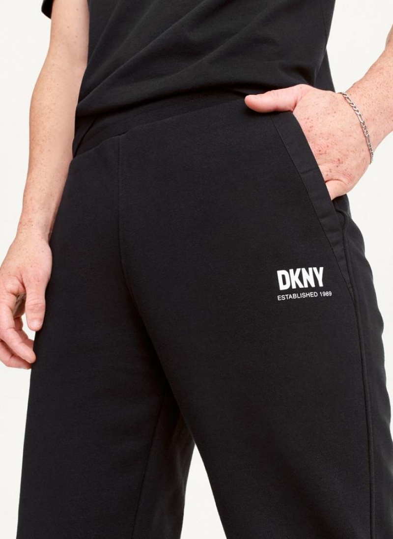 DKNY French Terry Hose Herren Schwarz | Austria_D0747