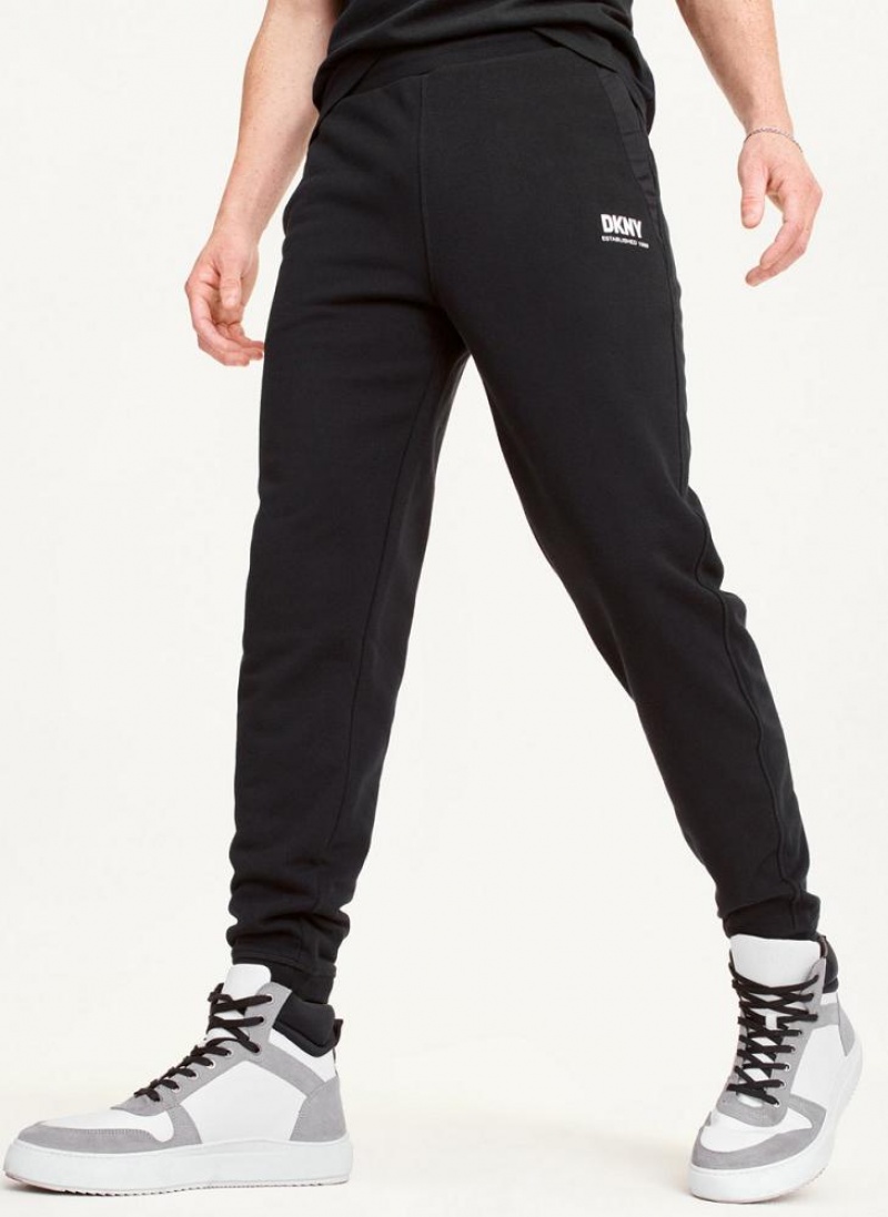 DKNY French Terry Hose Herren Schwarz | Austria_D0747