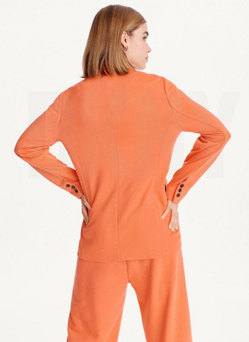 DKNY French Terry Soft Blazer Damen Orange | Austria_D0420