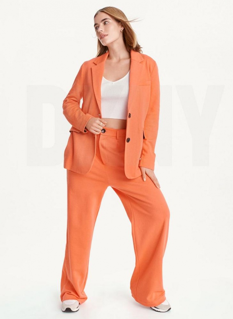 DKNY French Terry Soft Blazer Damen Orange | Austria_D0420