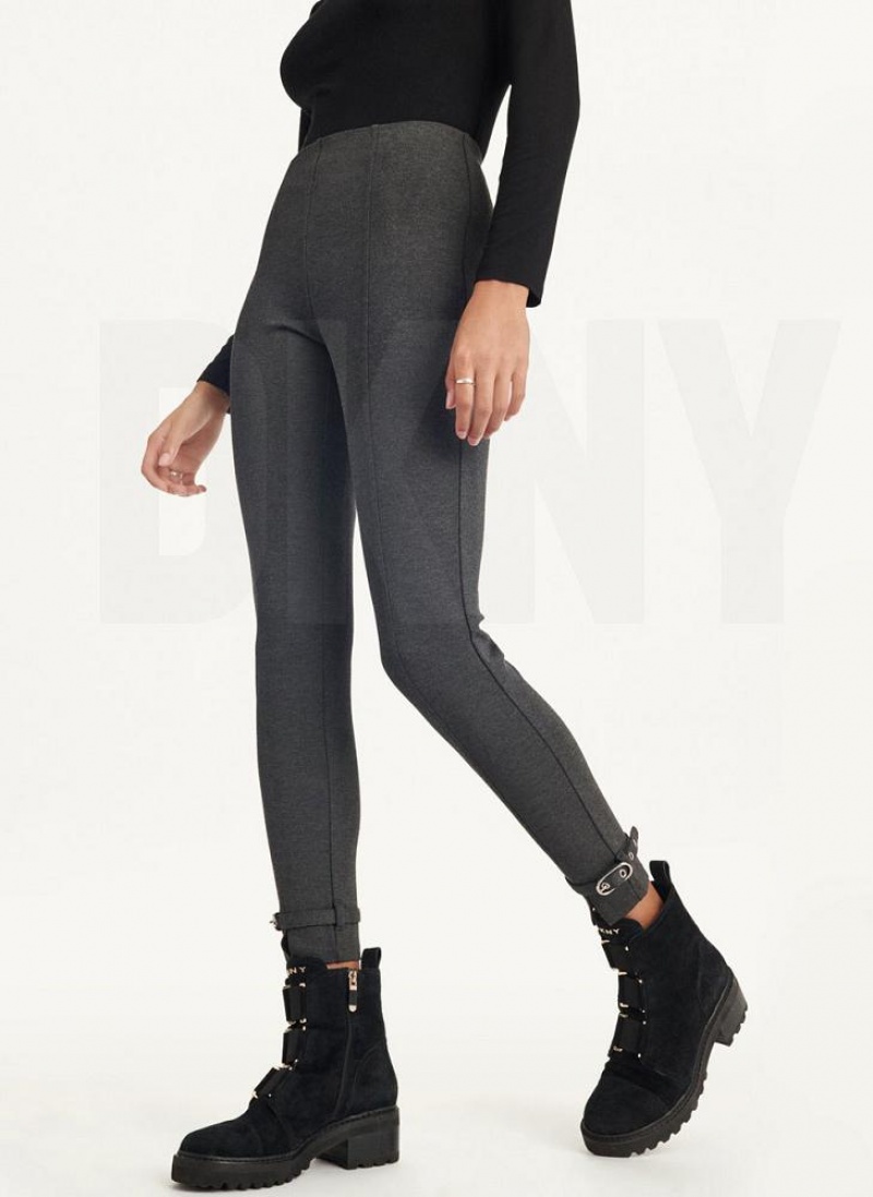 DKNY Front Seam With Buckled Ankle Hose Damen Grau | Austria_D1311