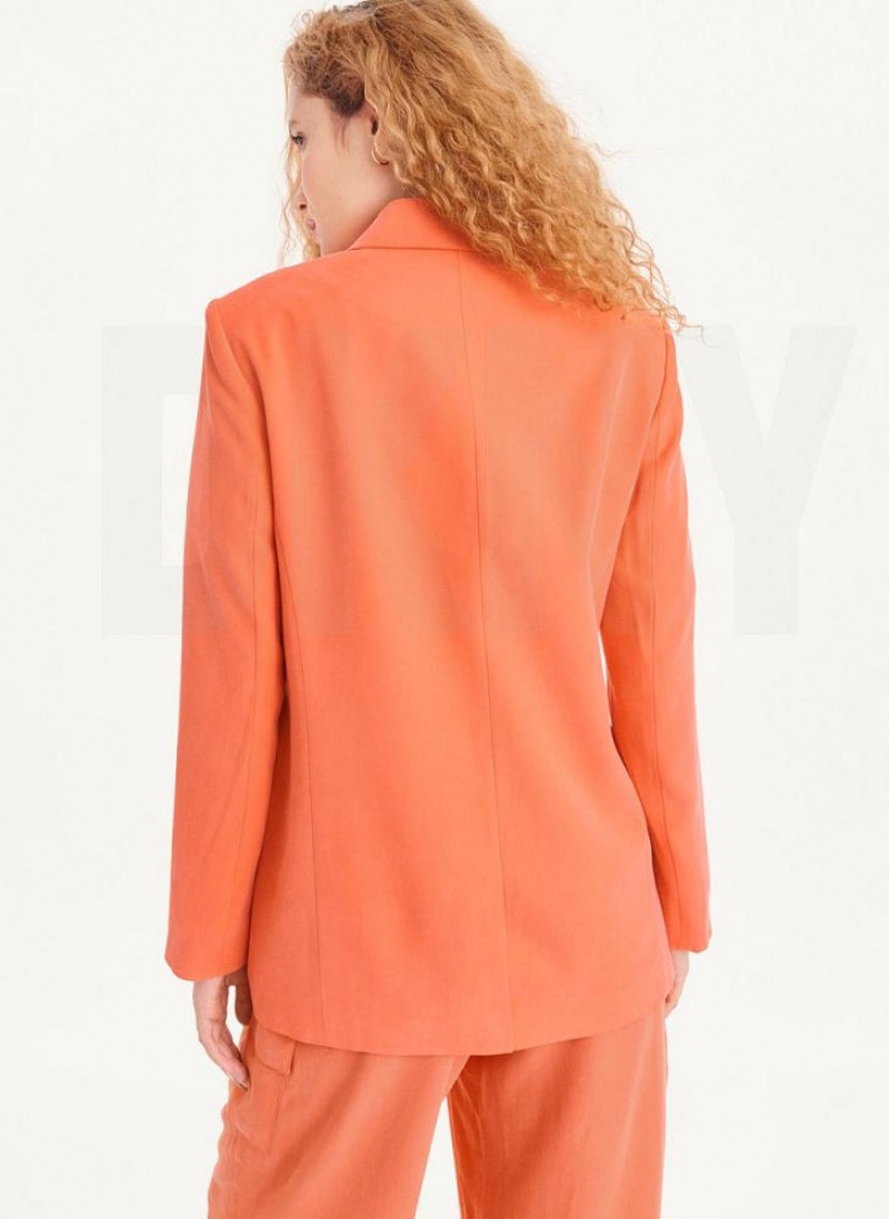 DKNY Frosted Twill Blazer Damen Orange | Austria_D0900