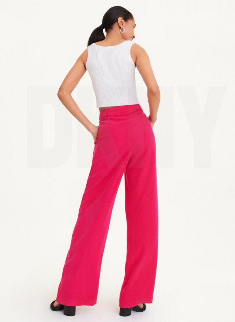 DKNY Frosted Twill Hose Damen Rosa | Austria_D0291