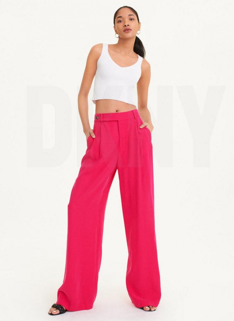 DKNY Frosted Twill Hose Damen Rosa | Austria_D0291