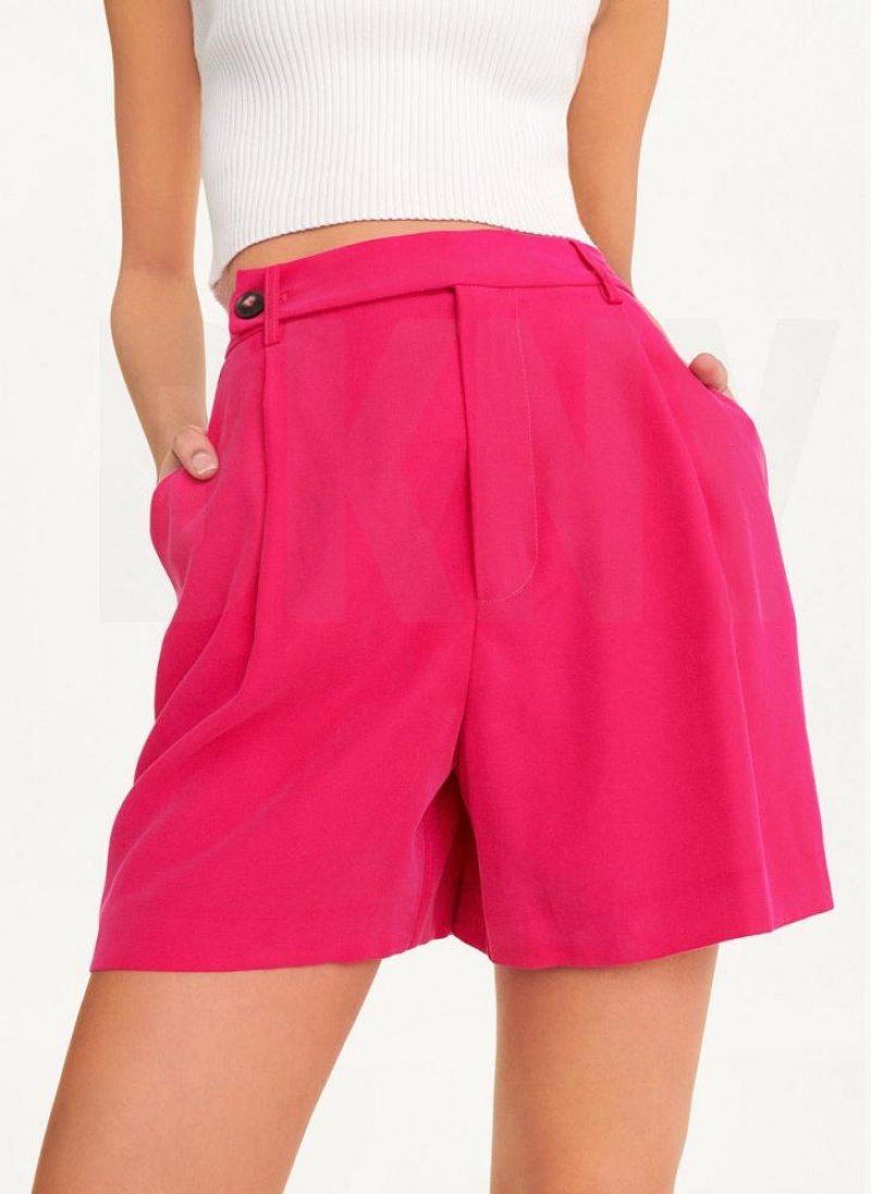 DKNY Frosted Twill Kurze Hose Damen Rosa | Austria_D0863