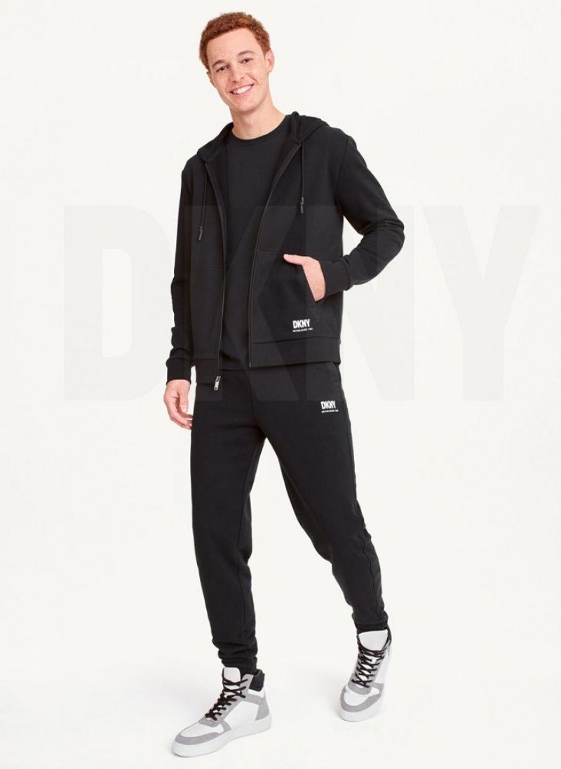 DKNY Full-Zip Hoodies Herren Schwarz | Austria_D0687