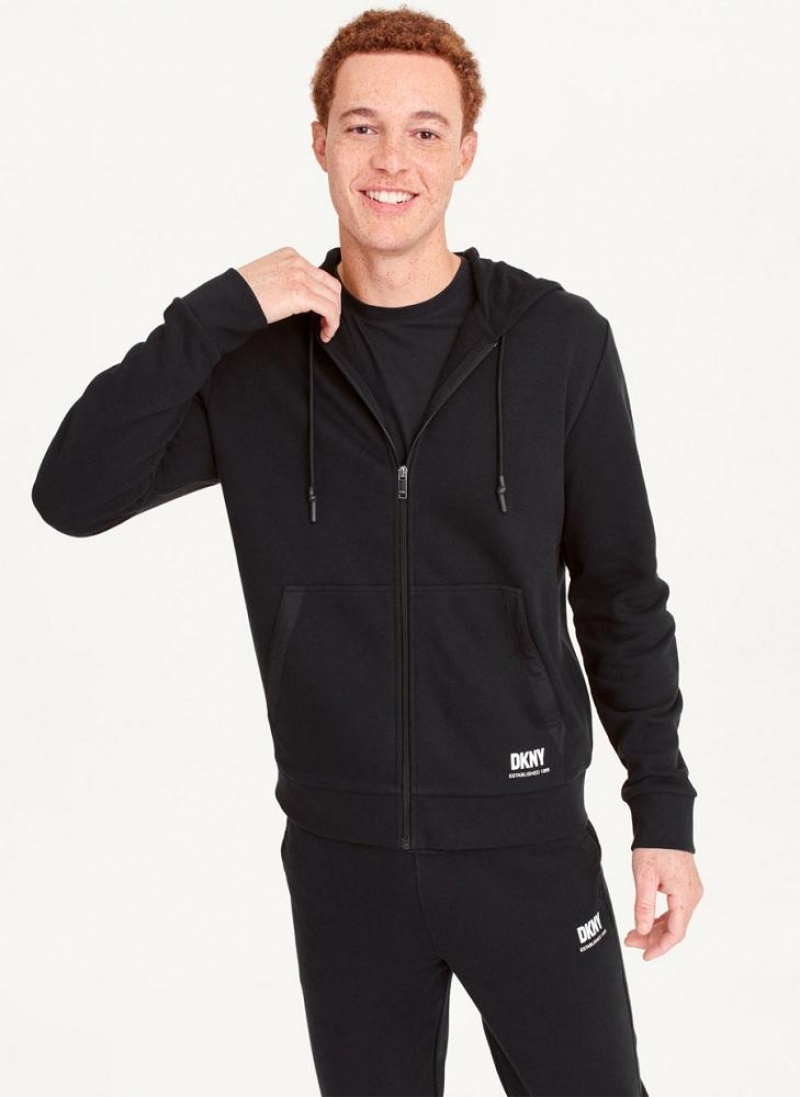 DKNY Full-Zip Hoodies Herren Schwarz | Austria_D0687