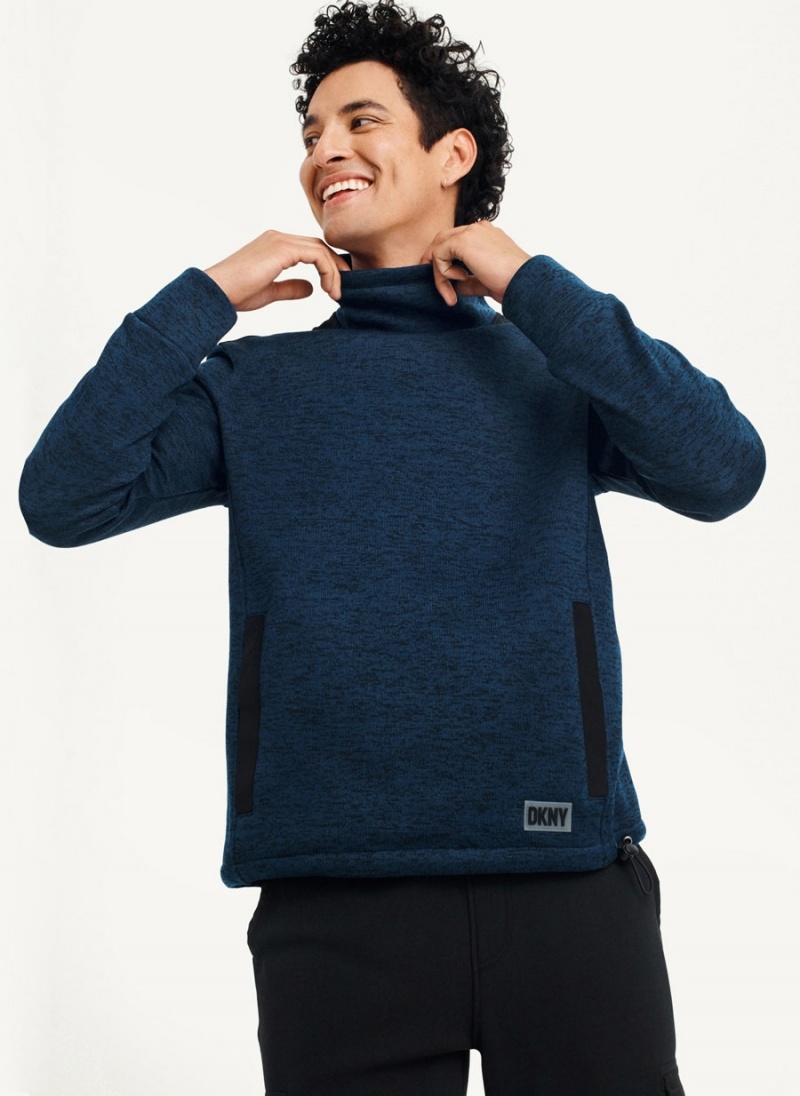 DKNY Funnel Neck Pullover Sweatshirts Herren Navy | Austria_D0392