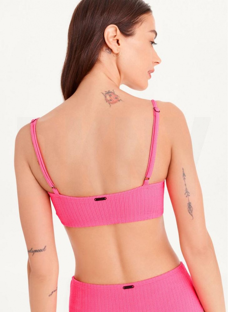 DKNY Gerade Neck Bikinioberteil Damen Rosa | Austria_D1620