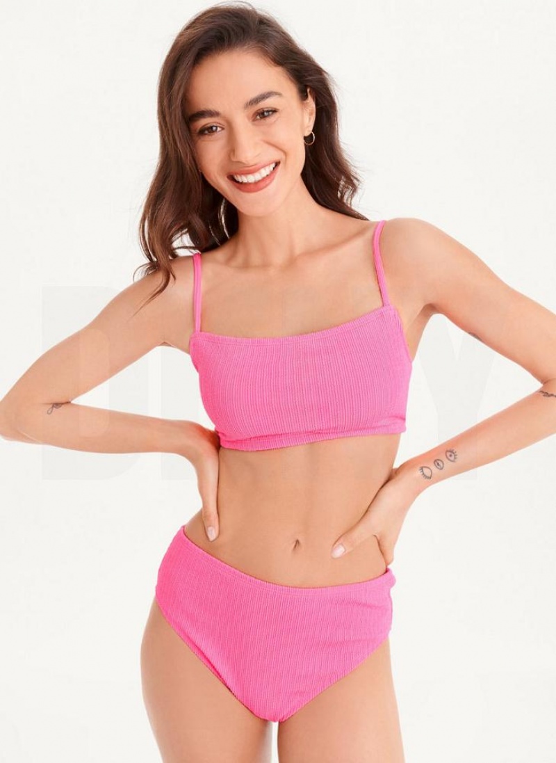 DKNY Gerade Neck Bikinioberteil Damen Rosa | Austria_D1620