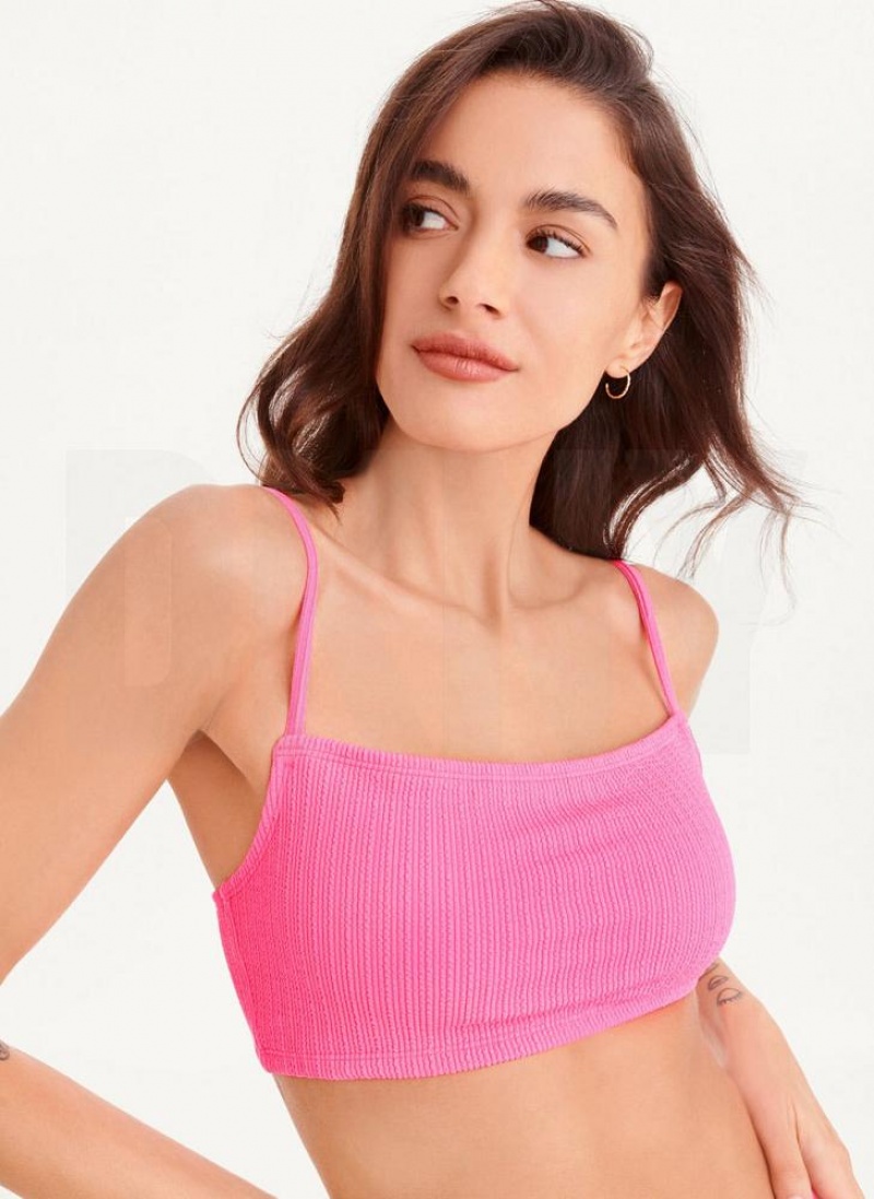 DKNY Gerade Neck Bikinioberteil Damen Rosa | Austria_D1620