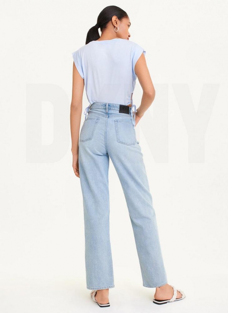 DKNY Gerade Weite Leg Jeans Damen Waschen | Austria_D1952