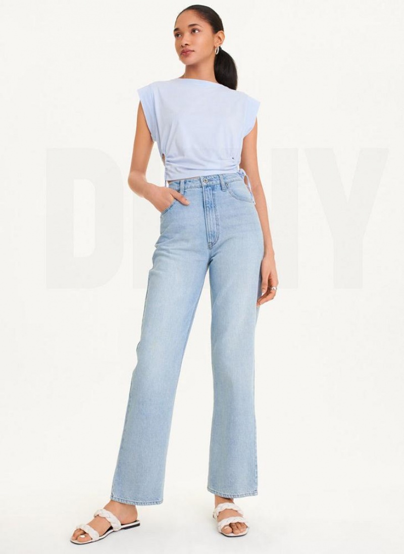 DKNY Gerade Weite Leg Jeans Damen Waschen | Austria_D1952