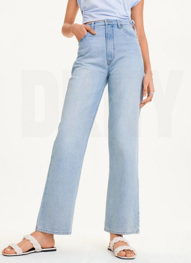 DKNY Gerade Weite Leg Jeans Damen Waschen | Austria_D1952