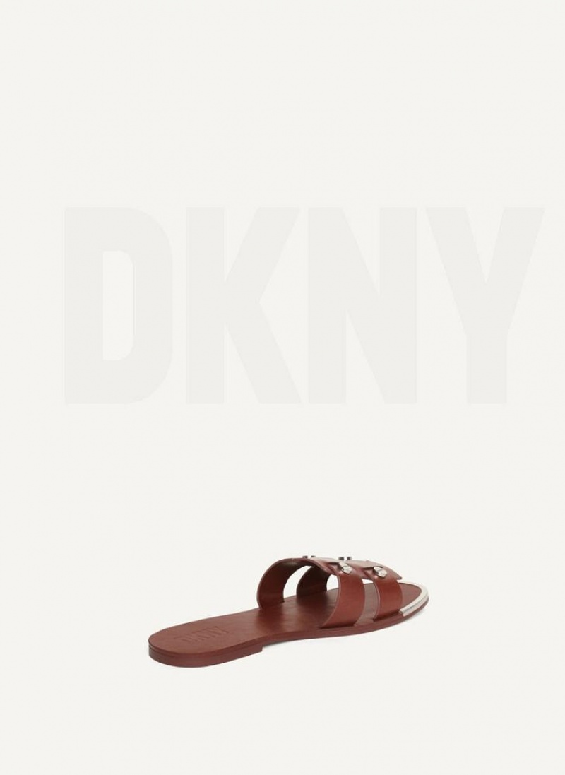 DKNY Glynn Flache Pantoletten Damen Braun | Austria_D1306