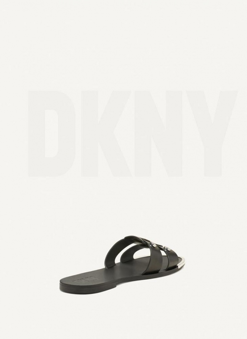 DKNY Glynn Flache Pantoletten Damen Schwarz | Austria_D0631