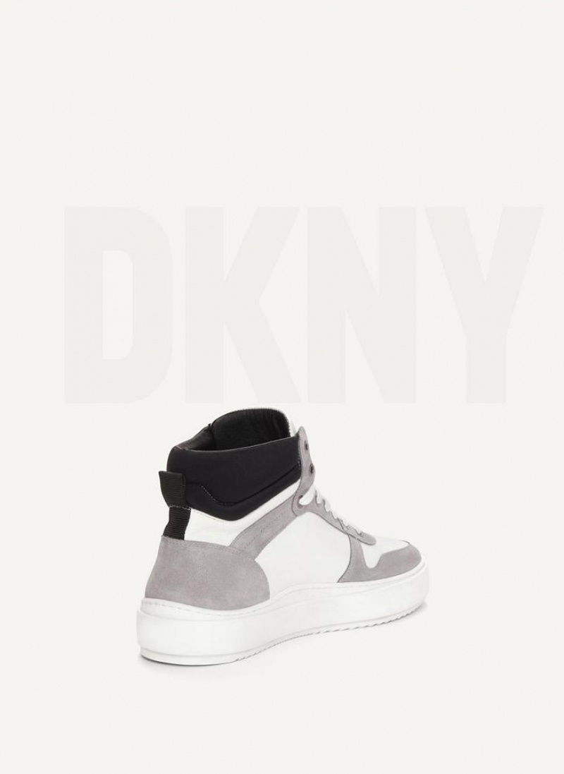 DKNY Grey High Top Stiefel Herren Weiß | Austria_D1172