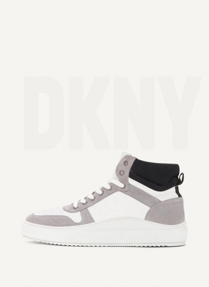 DKNY Grey High Top Stiefel Herren Weiß | Austria_D1172