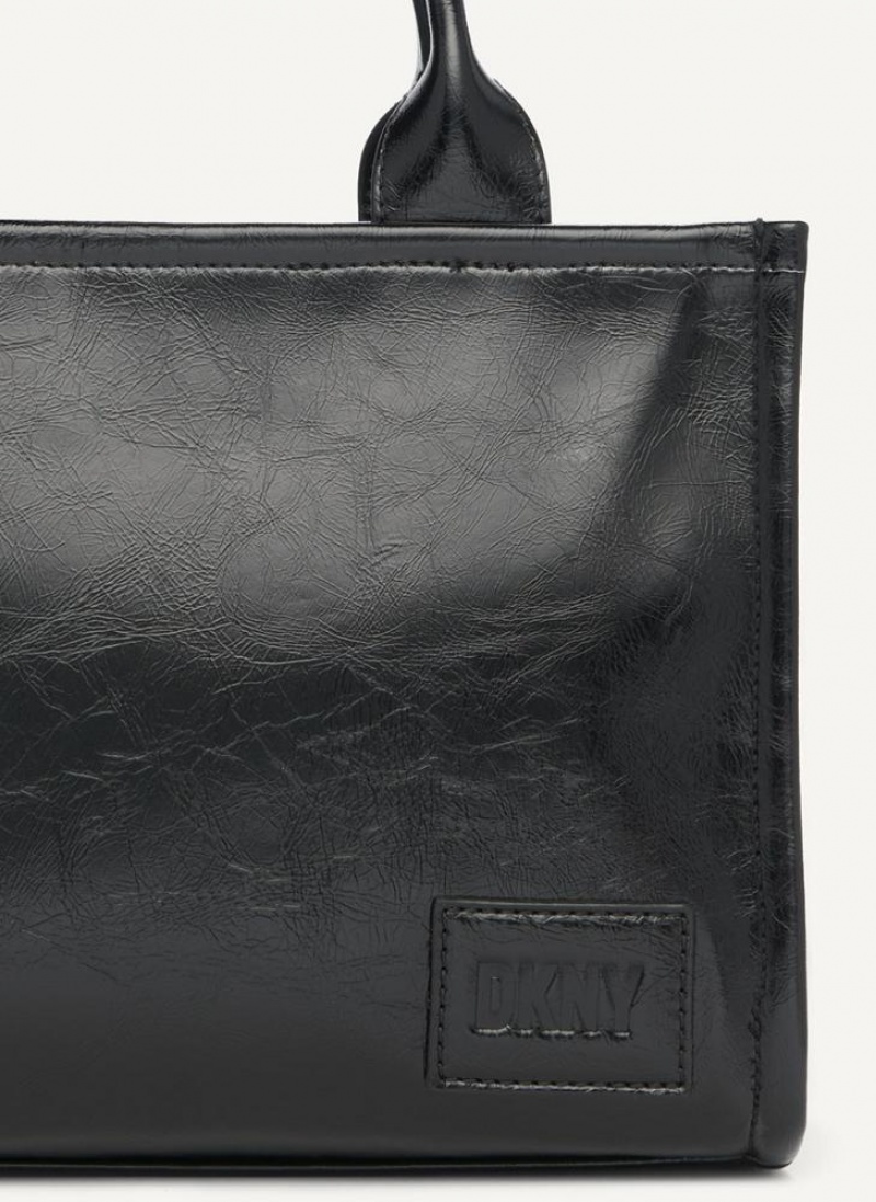 DKNY Hadlee Sm Tote Umhängetasche Damen Schwarz Grau | Austria_D1023