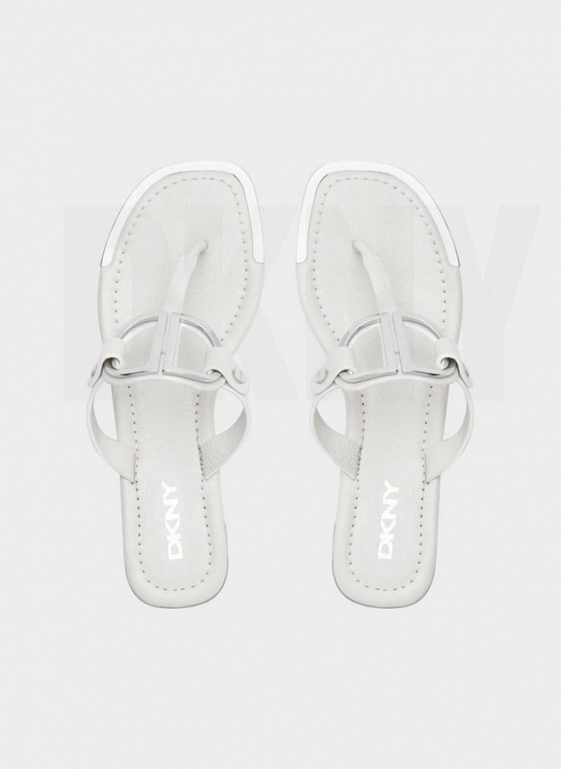 DKNY Hartford Flip Flops Damen Weiß | Austria_D1837