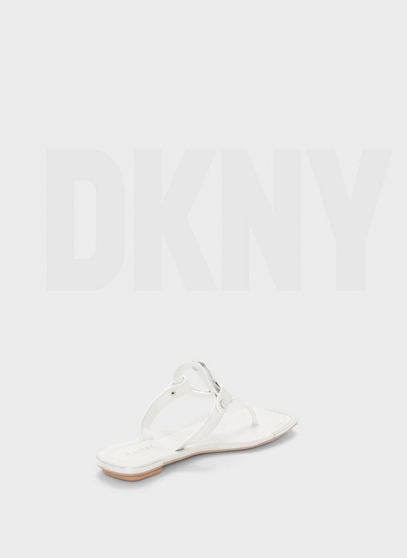 DKNY Hartford Flip Flops Damen Weiß | Austria_D1837