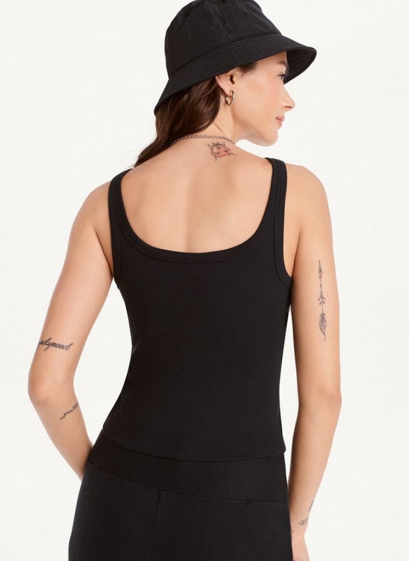 DKNY High Neck Crop Tanktop Damen Schwarz | Austria_D1764